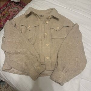 We are Sundays crop Sherpa jacket